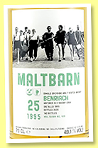 Benriach 25 yo 1995/2020 (49.1%, Maltbarn, sherry, 140 bottles)