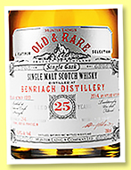 Benriach 25 yo 1998/2023 (57.4%, Hunter Laing, Old & Rare, Platinum, refill oloroso butt, cask #HL20597, 234 bottles)