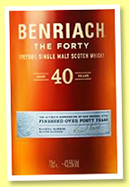 Benriach 40 yo 'The Forty' (43.5%, OB, bourbon and Port, 752 bottles, 2023) 