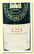 Bowmore 24 yo 1989 (51.2%, Scotch Malt Whisky Society #3.223 'Sweet, floral, perfumed smoke', refill hogshead 213 bottles) Bowmore 24 yo 1989 (51.2%, Scotch Malt Whisky Society #3.223 'Sweet, floral, perfumed smoke', refill hogshead 213 bottles)