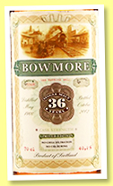 Bowmore 36 yo 1966/2002 (40.2%, Jack Wiebers Whisky World, Old Train Line, cask #3309, 144 bottles) 