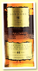 Bowmore 44 yo 1964/2009 'Gold' (42.4%, OB, 701 bottles) Bowmore 44 yo 1964/2009 'Gold' (42.4%, OB, 701 bottles)