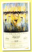 Distilled at an Orkney Distillery 22 yo 1999/2022 (52.6%, The Peninsula Collection, Nanyang Whisky & Rejo Beverages, Singapore, hogshead #8, 280 bottles) Distilled at an Orkney Distillery 22 yo 1999/2022 (52.6%, The Peninsula Collection, Nanyang Whisky & Rejo Beverages, Singapore, hogshead #8, 280 bottles)
