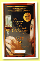 Famille Cabanne 'Lot 68' (55.7%, The Whisky Jury, The Purist, Petite Champagne, 497 bottles, 2023)