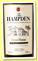 Hampden 'Great House Distillery Edition 2023' (57%, OB, Jamaica) 