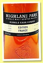 Highland Park 11 yo 2010/2022 'Edition France' (64.4%, OB, refill hogshead, cask #2777, 322 bottles) Highland Park 11 yo 2010/2022 'Edition France' (64.4%, OB, refill hogshead, cask #2777, 322 bottles)