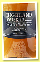 Highland Park 13 yo 2006/2019 'Saltire Edition 2' (43%, OB) Highland Park 13 yo 2006/2019 'Saltire Edition 2' (43%, OB)