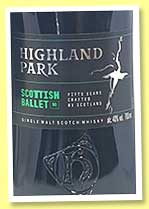 Highland Park 'Scottish ballet 50' (40%, OB, first fill sherry, 5,000 bottles, 2019) Highland Park 'Scottish ballet 50' (40%, OB, first fill sherry, 5,000 bottles, 2019)