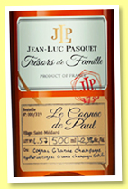 Jean-Luc Pasquet 'Le Cognac de Paul L. 57' (42.3%, OB, Grande Champagne, Trésors de Famille, 319 bottles, 2023)