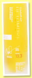 Octomore 5 yo 2016/2022 'Edition 13.3' (61.1%, OB, The Impossible Equation, Islay barley, 1st fill bourbon and 2nd fill Rivesaltes + Ribera del Duero) Octomore 5 yo 2016/2022 'Edition 13.3' (61.1%, OB, The Impossible Equation, Islay barley, 1st fill bourbon and 2nd fill Rivesaltes + Ribera del Duero)