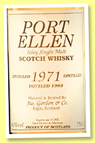 Port Ellen 1971/1989 (40%, Jas. Gordon & Co., Auxil Import France) 