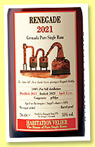 Renegade 2 yo 2021/2023 (55%, Habitation Velier, Grenada, 3,000 bottles)