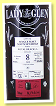 Royal Brackla 8 yo 2014/2023 (56.3%, Lady of the Glen, oloroso butt, cask #169, 49 bottles) Royal Brackla 8 yo 2014/2023 (56.3%, Lady of the Glen, oloroso butt, cask #169, 49 bottles)