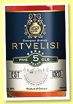 Rtvelisi 5 yo '*****' (40%, OB, Georgian brandy, +/-2022) Rtvelisi 5 yo '*****' (40%, OB, Georgian brandy, +/-2022)