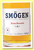 Smögen 9 yo 2013/2023 (54.3%, OB, Sweden, LMDW, Twin Barrels)