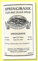 Springbank 21 yo 2000/2022 (46.8%, OB, Private Bottling, refilled bourbon hogshead, cask #683)