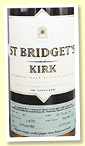 St Bridget's Kirk 20 year old 2001/2022 (45.1%, Hannah Whisky Merchants, cask #2, 281 bottles)
