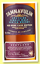Tamnavulin 'Red Wine Cask Edition No.3' (40%, OB, German Pinot Noir, 2020) Tamnavulin 'Red Wine Cask Edition No.3' (40%, OB, German Pinot Noir, 2020)