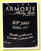 Armorik 21 yo 2002/2023 (59.9%, OB, France, oloroso, cask #3268, vente solidaire, Whisky Live Paris 2023, 1 2-l demijohn) 