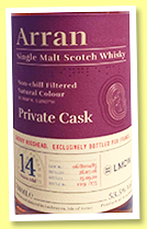 Arran 14 yo 2006/2020 (53.5%, OB, LMDW, Sherry Hogshead, cask #08/800485, 275 bottles)