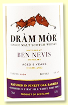 Ben Nevis 8 yo 2012/2021 (53%, Dram Mor, cask #2084, white port finish, 102 bottles) 