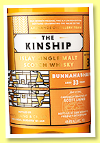 Bunnahabhain 33 yo (48.8%, Hunter Laing, The Kinship, cask #HL20649, 292 bottles, 2023) 