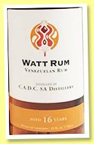 C.A.D.C. SA 16 yo 2005/2021 (57.1%, Watt Rum, Venezuela) 