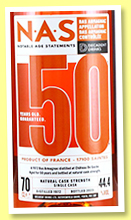 Château de Gaube 50 yo 1972/2023 (44.4%, Decadent Drinks, Notable Age Statements, Bas-armagnac)