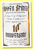 Clynelish 2013/2023 (53.7%, Hidden Spirits, 10th Anniversary, refill hogshead) 