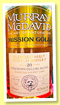 Coleburn 20 yo 2002/2023 'Deluxe Blend' (42.7%, Murray McDavid, Mission Gold, blended malt, oloroso sherry cask, 537 bottles) Coleburn 20 yo 2002/2023 'Deluxe Blend' (42.7%, Murray McDavid, Mission Gold, blended malt, oloroso sherry cask, 537 bottles)