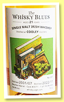 Cooley 21 yo 2001/2022 (54%, The Whisky Blues, cask #3071, bourbon barrel, 193 bottles)