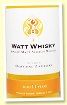 Dailuaine 11 yo 2012/2023 (58.8%, Watt Whisky, refill sherry butt, 552 bottles) Dailuaine 11 yo 2012/2023 (58.8%, Watt Whisky, refill sherry butt, 552 bottles)