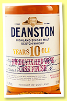 Deanston 10 yo 'Bordeaux Red Wine Finish' (46,3%, OB, 2018) Deanston 10 yo 'Bordeaux Red Wine Finish' (46,3%, OB, 2018)