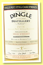 Dingle 'Single Pot Still Batch 5 Cask Strength' (59.5%, OB, single pot still, bourbon, 1000 bottles, 2022)