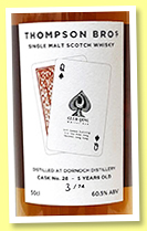 Dornoch 5 yo 2017/2023 (60.5%, OB, for Club Qing Hong Kong, 1st fill bourbon octave, cask #28, 74 bottles) 