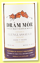 Glenglassaugh 7 yo 2015 (57.9%, Dram Mor, 1st fill bourbon, cask #66) Glenglassaugh 7 yo 2015 (57.9%, Dram Mor, 1st fill bourbon, cask #66)