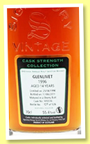 Glenlivet 14 yo 1996/2011 (55.4%, Signatory Vintage, Sherry Butt, cask #105516, 526 bottles) 