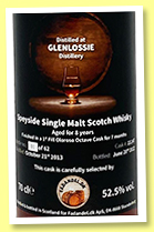 Glenlossie 8 yo 2013/2022 (52.5%, Fadandel, 1st fill oloroso sherry octave finish, cask #11147, 62 bottles)