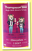 Glenrothes 25 yo 1997/2023 (47.5%, Thompson Bros. for The Whisky Show London 2023, refill hogshead, 231 bottles) Glenrothes 25 yo 1997/2023 (47.5%, Thompson Bros. for The Whisky Show London 2023, refill hogshead, 231 bottles)