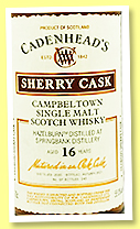 Hazelburn 16 yo 2005/2021 (58%, Cadenhead, Sherry Cask, oloroso hogshead, 240 bottles) Hazelburn 16 yo 2005/2021 (58%, Cadenhead, Sherry Cask, oloroso hogshead, 240 bottles)