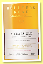 Hellyers Road 6 yo 2016/2023 'Peated' (70.1%, OB, Australia, LMDW, cask #16315.10)