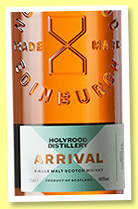 Holyrood 'Arrival' (46.1%, OB, 8188 bottles, 2024) 
