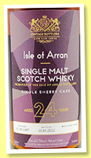 Isle of Arran 24 yo 1997/2022 (51.6%, Vintage Bottlers, single sherry cask, 235 bottles)