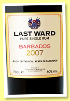 Last Ward 16 yo 2007/2023 (60%, Velier, Barbados, bourbon) 