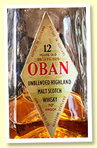 Oban 12 yo (70 proof, OB, decanter bottle, UK, late 1970s) Oban 12 yo (70 proof, OB, decanter bottle, UK, late 1970s)
