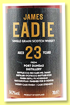 Port Dundas 23 yo 2000/2023 (54.7%, James Eadie, refill PX hogshead, cask #366663, 283 bottles) 