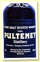 Pulteney 13 yo 1967/1980 (46%, Cadenhead 'dumpy')
