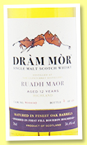 Ruadh Maor 12 yo (56.4%, Dràm Mor, 1st fill bourbon, cask #9002123, 272 bottles, 2023) 