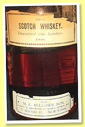 Scotch Whiskey 1885/1890 'Imported via London' (M.E. Bellows' Son, New York) Scotch Whiskey 1885/1890 'Imported via London' (M.E. Bellows' Son, New York)