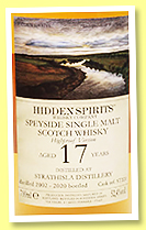 Strathisla 17 yo 20029/2020 (52.47%, Hidden Spirits, first fill bourbon barrels, cask #ST220, 201 bottles) Strathisla 17 yo 20029/2020 (52.47%, Hidden Spirits, first fill bourbon barrels, cask #ST220, 201 bottles)